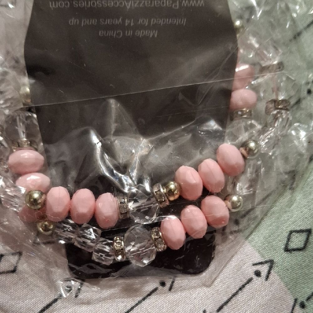 Paparazzi Pink and Silver Bracelet Set